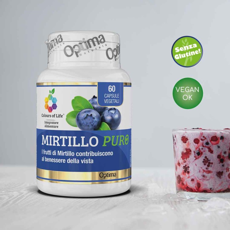 Confezione sigillata di Mirtillo Puro Integratore per Vista 60 Capsule Confezione sigillata di Mirtillo Puro Integratore per Vista 60 Capsule