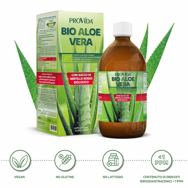Foto della confezione di Provida Bio Aloe Vera Integratore Depurativo 500ml Foto della confezione di Provida Bio Aloe Vera Integratore Depurativo 500ml