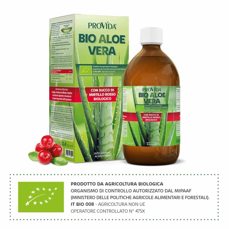 Presentazione grafica di Provida Bio Aloe Vera Integratore Depurativo 500ml Presentazione grafica di Provida Bio Aloe Vera Integratore Depurativo 500ml
