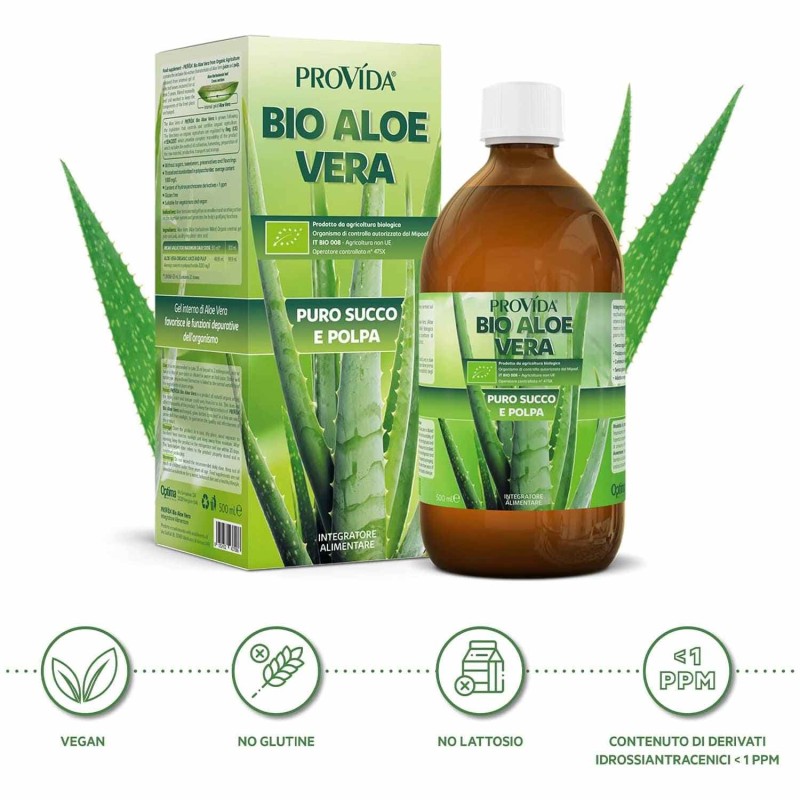 Foto esplicativa di Provida Bio Aloe Vera Puro Succo e Polpa 500ml Foto esplicativa di Provida Bio Aloe Vera Puro Succo e Polpa 500ml