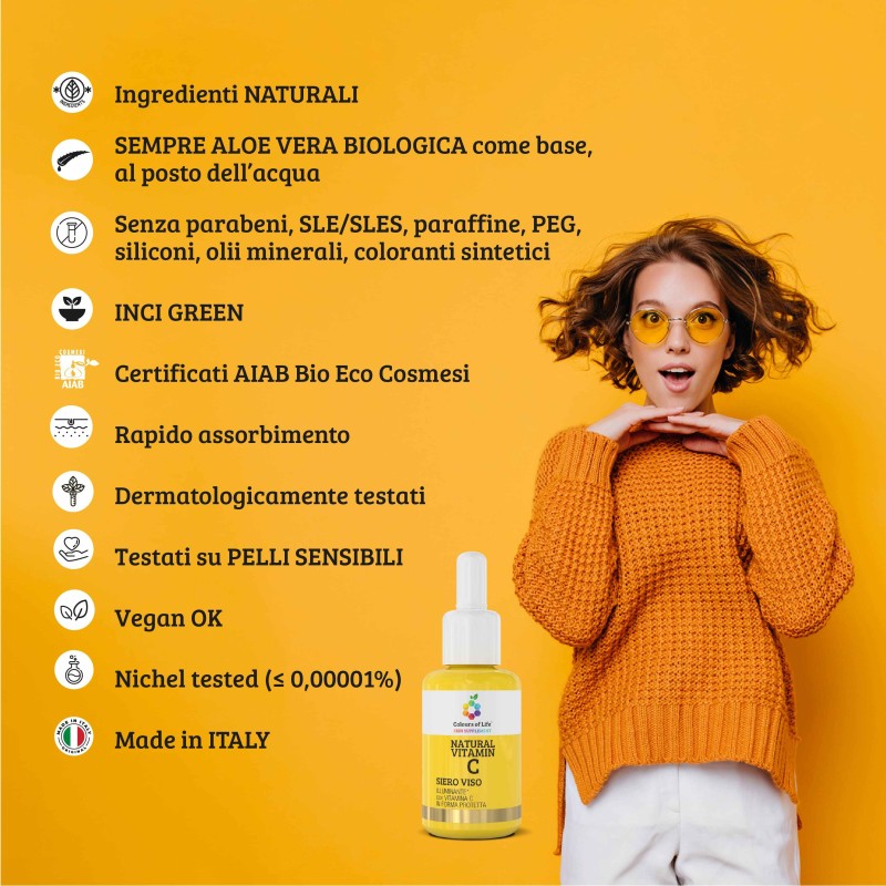 Pack ufficiale del prodotto Natural Vitamin C Siero Viso 30ml Pack ufficiale del prodotto Natural Vitamin C Siero Viso 30ml