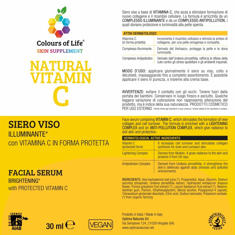 Aspetto del prodotto Natural Vitamin C Siero Viso 30ml Aspetto del prodotto Natural Vitamin C Siero Viso 30ml