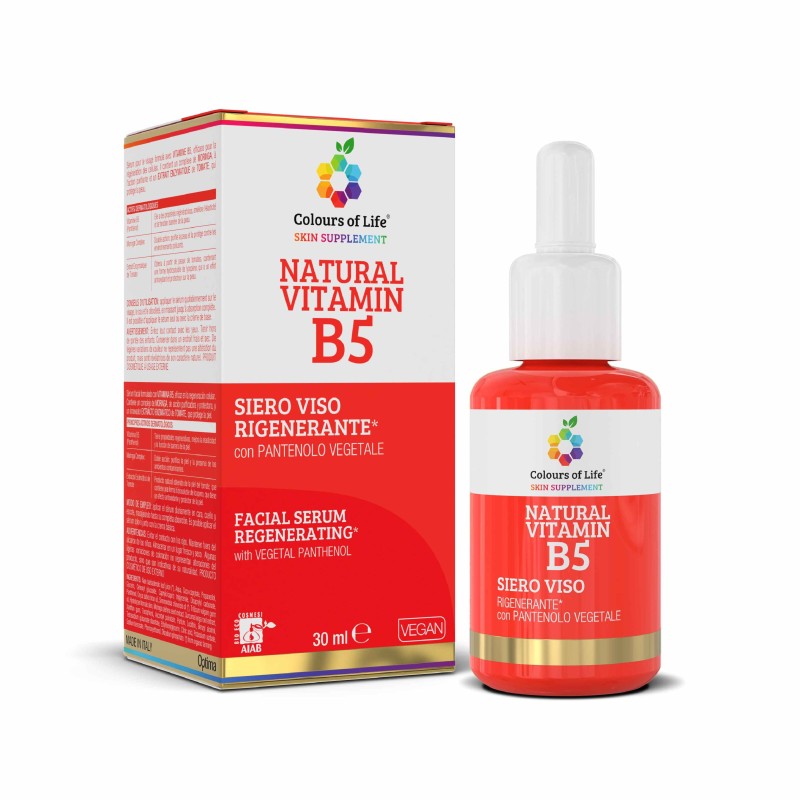 Foto illustrativa del packaging di Natural Vitamin B5 Siero Viso Rigenerante 30ml Foto illustrativa del packaging di Natural Vitamin B5 Siero Viso Rigenerante 30ml