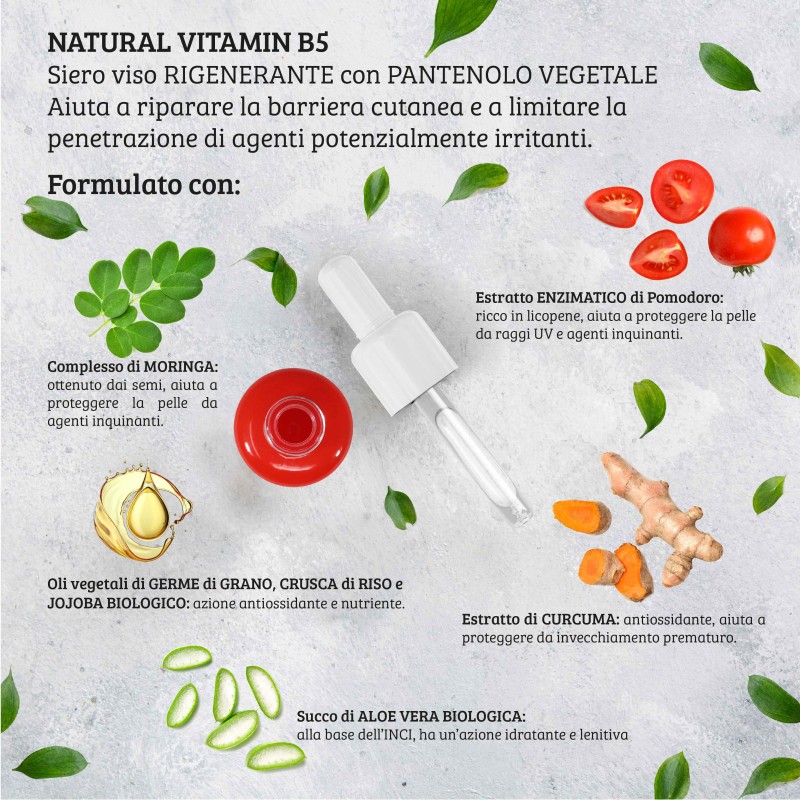 Confezione originale di Natural Vitamin B5 Siero Viso Rigenerante 30ml Confezione originale di Natural Vitamin B5 Siero Viso Rigenerante 30ml