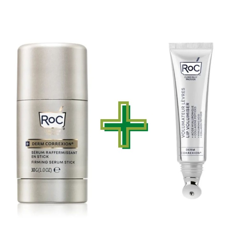 Formato di Roc Derm Correxion Cofanetto Siero Viso 30g + Volumizzante Labbra 15ml