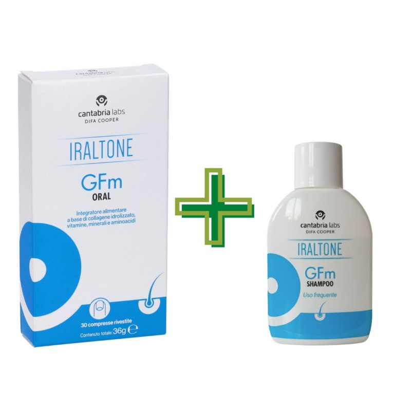 Prodotti di Iraltone Confezione Speciale Gfm Oral Integratore 30 Capsule + Gfm Shampoo 50 ml Prodotti di Iraltone Confezione Speciale Gfm Oral Integratore 30 Capsule + Gfm Shampoo 50 ml