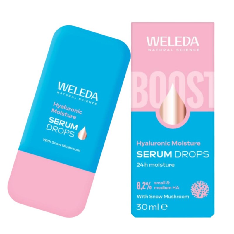 confezione e flacone Weleda Hyaluronic Moisture Siero Viso Idratante Acido Ialuronico 30ml confezione e flacone Weleda Hyaluronic Moisture Siero Viso Idratante Acido Ialuronico 30ml