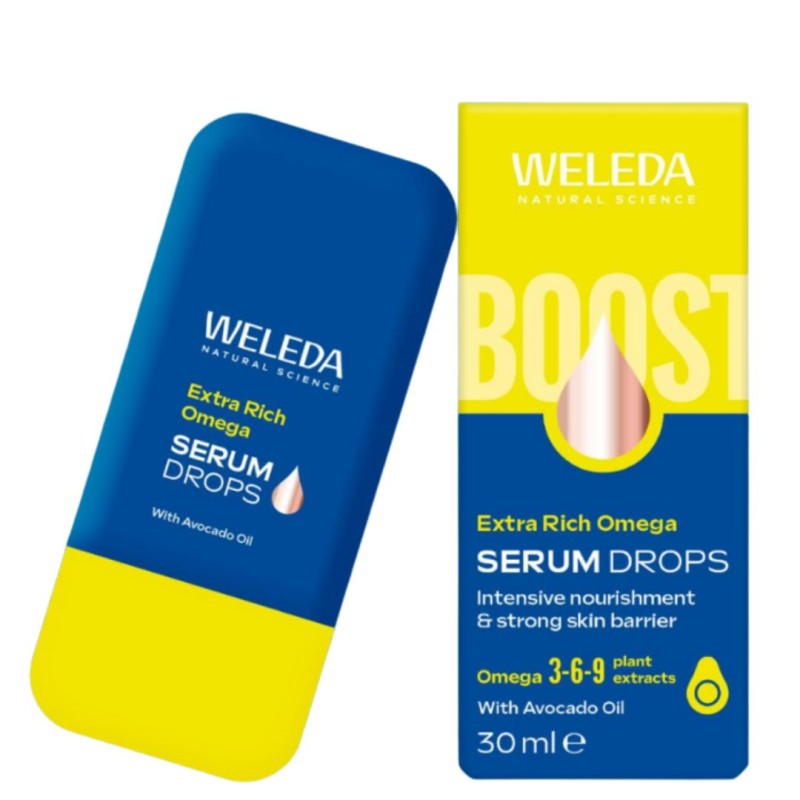 confezione e flacone Weleda Siero Viso Multiomega Nutriente e Rivitalizzante 30ml