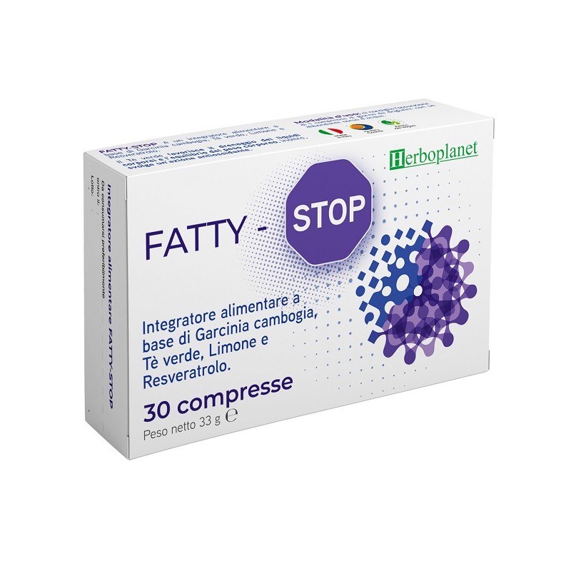 Formato di Fatty Stop Integratore per Controllo del Peso e Drenaggio 30 Compresse Formato di Fatty Stop Integratore per Controllo del Peso e Drenaggio 30 Compresse