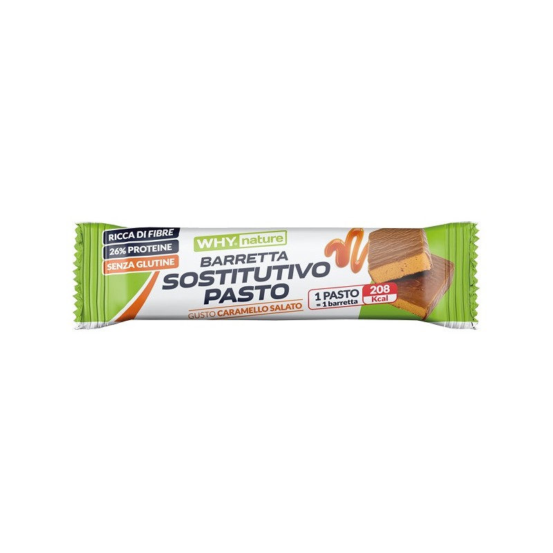 Whynature Barretta Sostitutivo Pasto Caramello Salato per Controllo Peso 60g Whynature Barretta Sostitutivo Pasto Caramello Salato per Controllo Peso 60g
