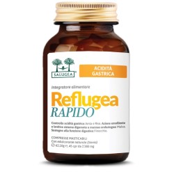 confezione di Salugea Reflugea Rapido Integratore Acidità e Digestione 45 Compresse