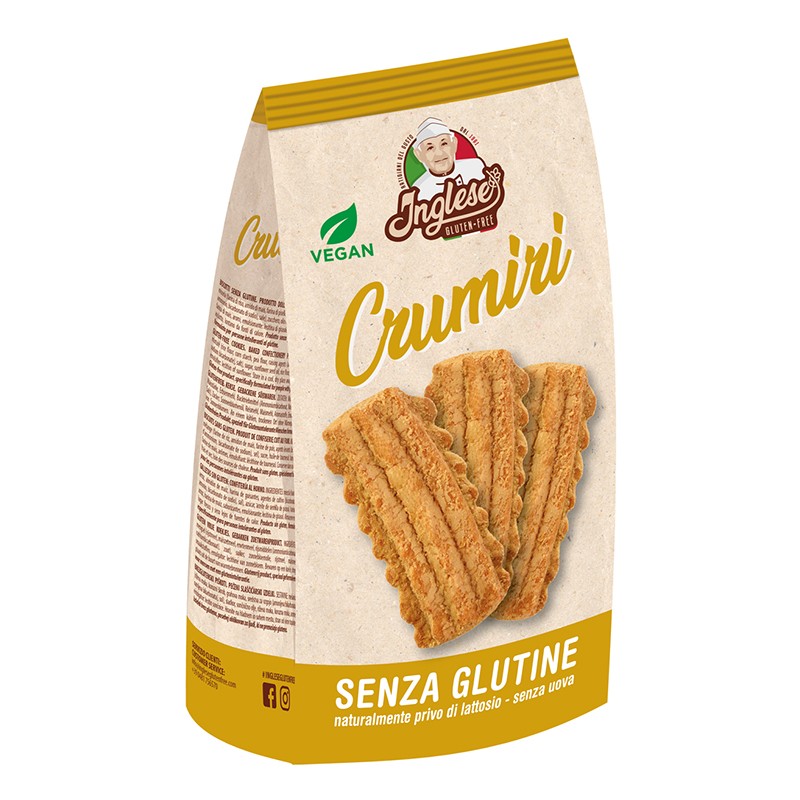 Crumiri Inglese biscotti senza glutine e lattosio per vegani promo 2+1 sacchetti da 300g Crumiri Inglese biscotti senza glutine e lattosio per vegani promo 2+1 sacchetti da 300g