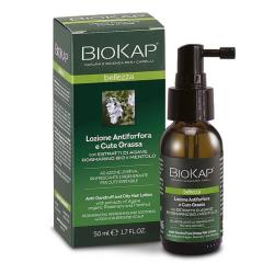 confezione di Bios Line Biokap Lozione Antiforfora e Cute Grassa 50ml confezione di Bios Line Biokap Lozione Antiforfora e Cute Grassa 50ml