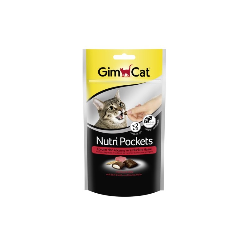 GimCat Nutri Pockets Manzo & Malto Snack Gatti 60g GimCat Nutri Pockets Manzo & Malto Snack Gatti 60g