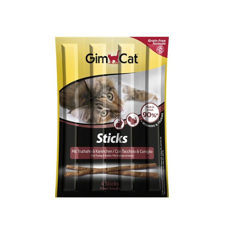 Gimborn Gimcat Sticks Tacchino & Coniglio Snack per Gatti 4x5g Gimborn Gimcat Sticks Tacchino & Coniglio Snack per Gatti 4x5g