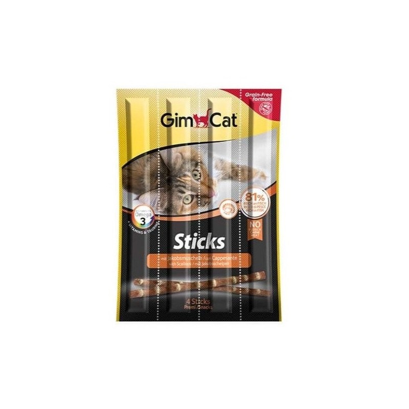 Gimborn Gimcat Sticks Cappesante Snack per Gatti 4x5g Gimborn Gimcat Sticks Cappesante Snack per Gatti 4x5g