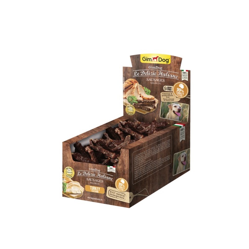 Salsicce GimDog al Tacchino Snack Naturale per Cani 1 Pezzo 60g