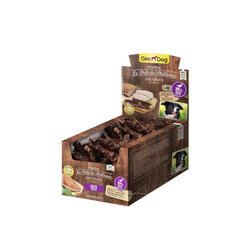 Salsicce GimDog all'Anatra Snack Naturale per Cani 1 Pezzo