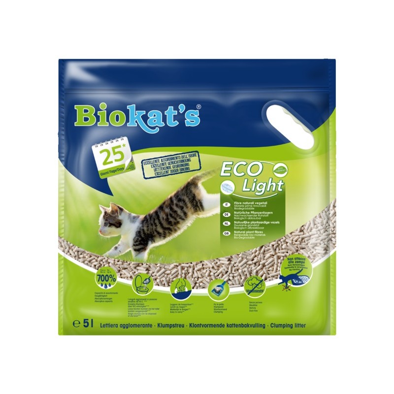 Gimborn Biokat's Lettiera Eco Light 5 Lt Lettiera Vegetale Agglomerante Gimborn Biokat's Lettiera Eco Light 5 Lt Lettiera Vegetale Agglomerante