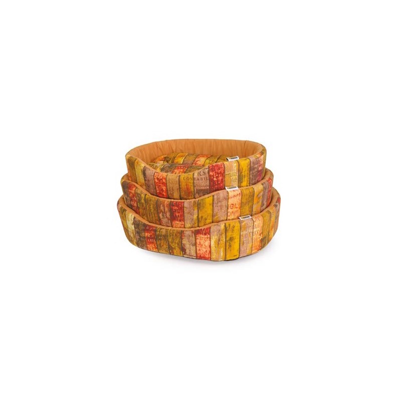 Alba Cuccia Ovale Plus Wood 80 cm Ocra cuccia per cani e gatti