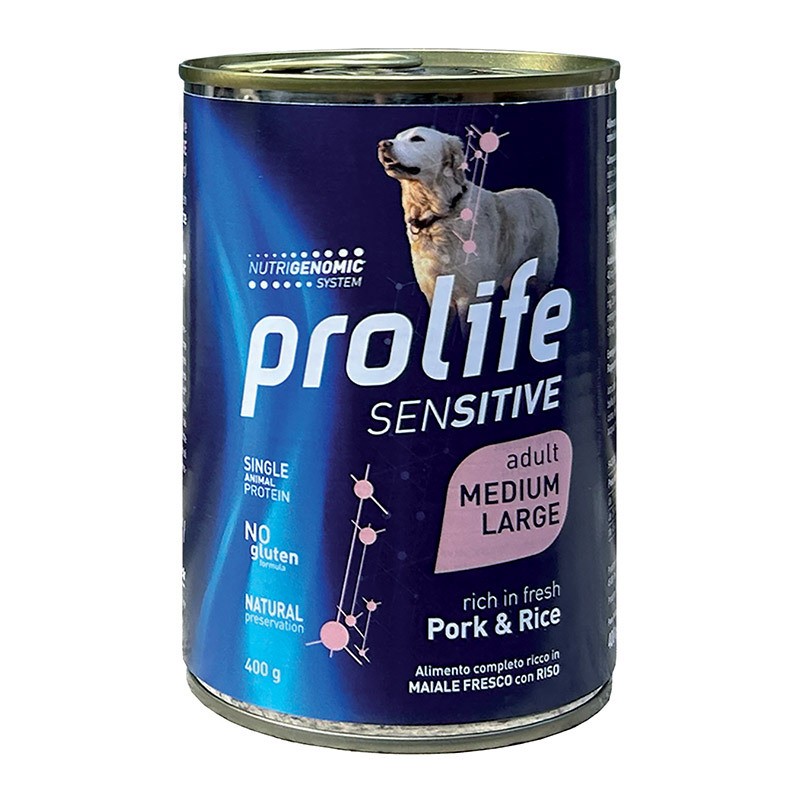 Prolife Cane Sensitive Adulto Maiale & Riso 400g Alimento Completo Cane Prolife Cane Sensitive Adulto Maiale & Riso 400g Alimento Completo Cane