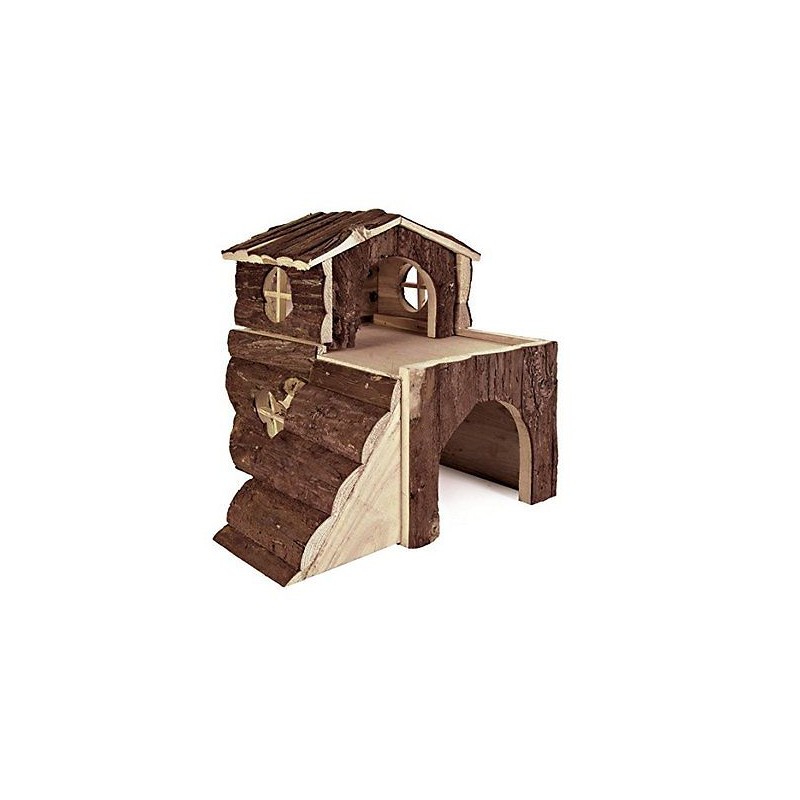 Casetta Legno 15x15x16 cm Rifugio per Criceti e Roditori Casetta Legno 15x15x16 cm Rifugio per Criceti e Roditori