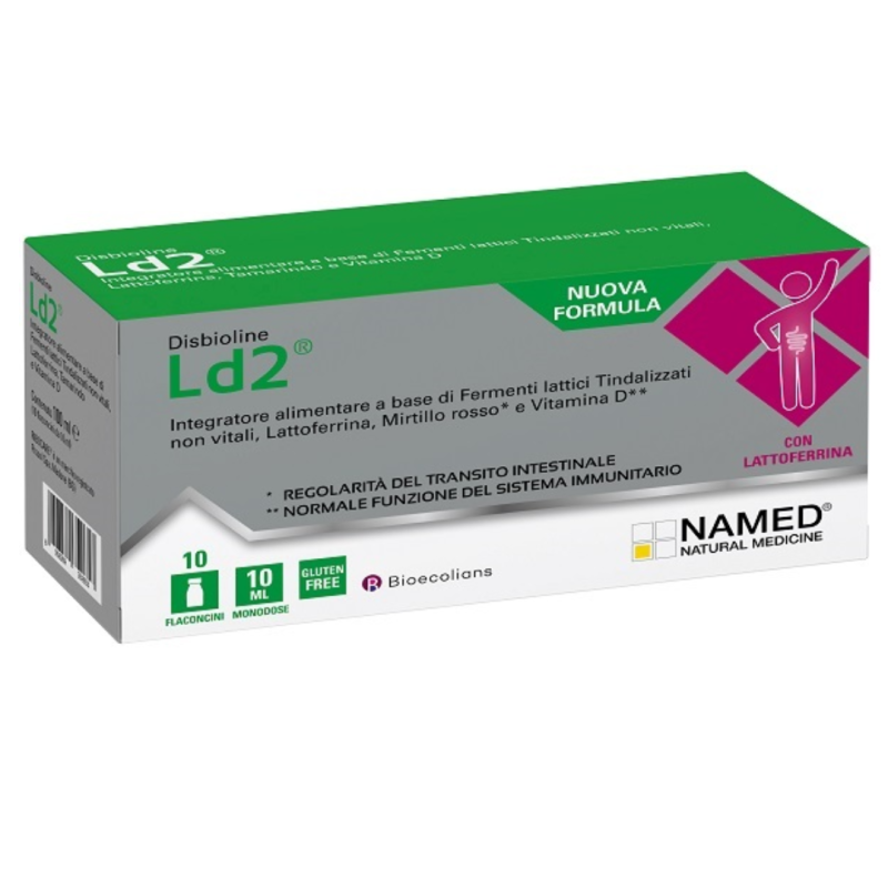 confezione di Named Disbioline Ld2 Integratore per Intestino 10 Flaconcini confezione di Named Disbioline Ld2 Integratore per Intestino 10 Flaconcini