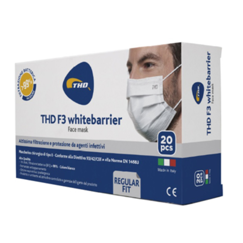 Mascherina Chirurgica Thd Mask F3 Whitebarrier Multi Regular 50 Pezzi