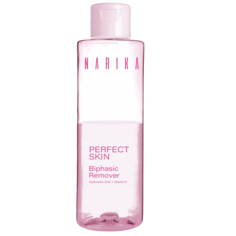 confezione di Narika Biphasic Makeup Remover Detergente Struccante Bifasico Delicato 100ml