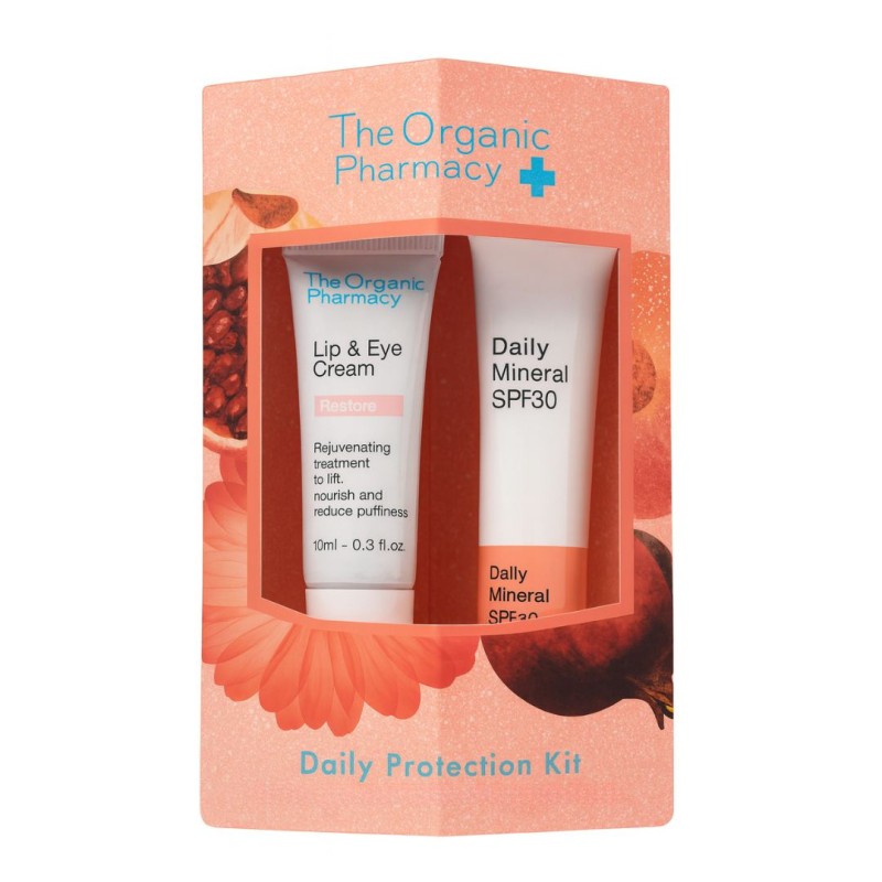 Formato di The Organic Pharmacy Top Daily Protection Kit Crema Contorno Occhi e Labbra + Crema Viso 10 ml