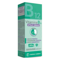 confezione di Farmac-zabban Vitamina B12 Integratore Spray Orale Gusto Lampone 20ml confezione di Farmac-zabban Vitamina B12 Integratore Spray Orale Gusto Lampone 20ml
