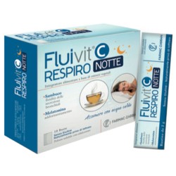confezione di Farmac-Zabban Fluivit C Respiro Notte Integratore per Dormire Bene 10 Bustine