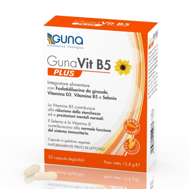 confezione di GunaVit B5 Plus Integratore per Sistema Immunitario 30 Capsule confezione di GunaVit B5 Plus Integratore per Sistema Immunitario 30 Capsule