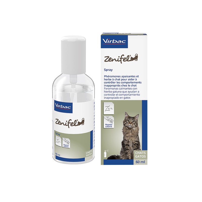 Zenifel Spray Feromoni Calmanti Gatto 60 ml per stress e comportamenti Zenifel Spray Feromoni Calmanti Gatto 60 ml per stress e comportamenti