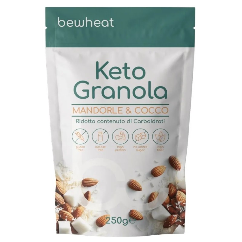 Bewheat Keto Granola Mandorle&cocco per Colazione Low Carb 250 g Bewheat Keto Granola Mandorle&cocco per Colazione Low Carb 250 g