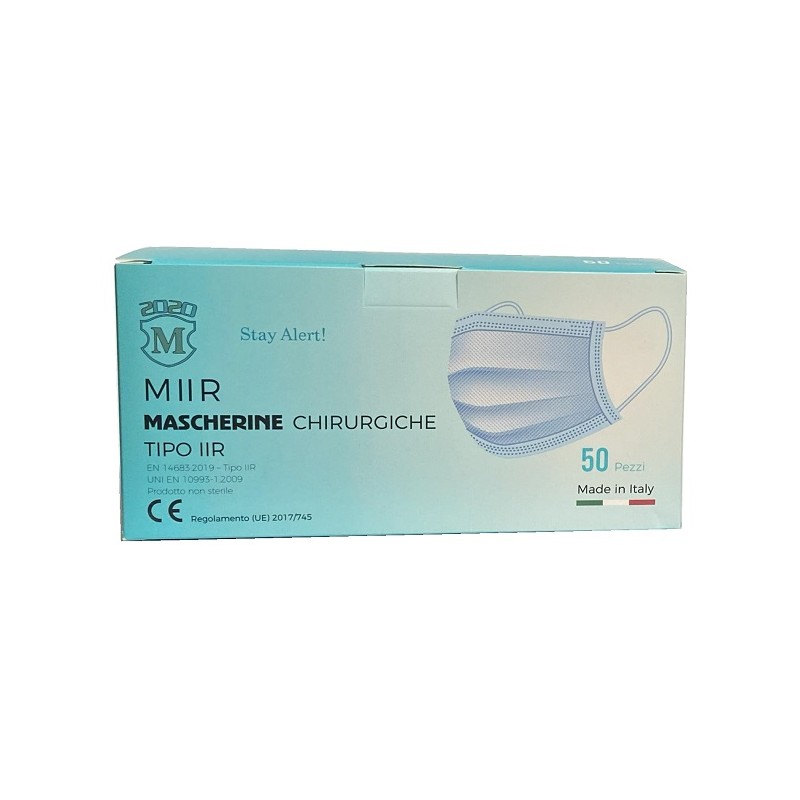 Miir Mascherina Chirurgica Azzurra per Protezione Quotidiana 50 Pezzi Miir Mascherina Chirurgica Azzurra per Protezione Quotidiana 50 Pezzi