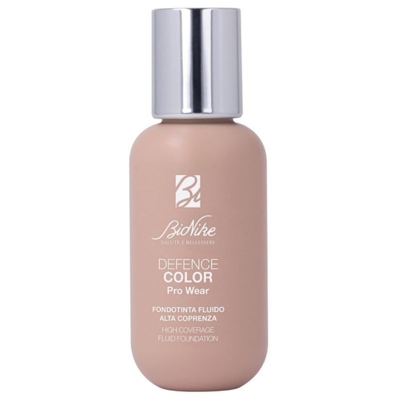 flacone di Bionike Defence Color Pro Wear Fondotinta Fluido Alta Coprenza N 6 Cinnamon 50 ml
