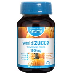 barattolo di Naturmil Semi di Zucca con Vitamina E 1000mg 90 Perle barattolo di Naturmil Semi di Zucca con Vitamina E 1000mg 90 Perle