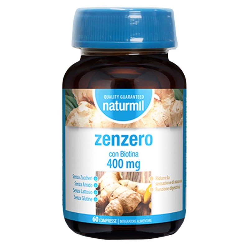 barattolo di Naturmil Zenzero con Biotina 400mg 60 Compresse barattolo di Naturmil Zenzero con Biotina 400mg 60 Compresse