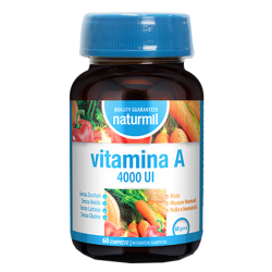 barattolo di Naturmil Vitamina A 4000UI per la Pelle e la Vista 60 Compresse