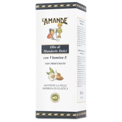 flacone di L'Amande Marseille Olio Mandorle Dolci Non Profumato per Pelle Sensibile 250ml