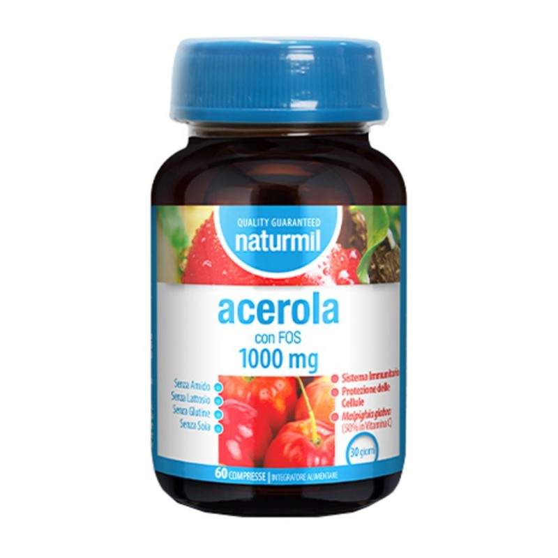 Formato di Naturmil Acerola Integratore per le Difese Immunitarie 60 Compresse Formato di Naturmil Acerola Integratore per le Difese Immunitarie 60 Compresse