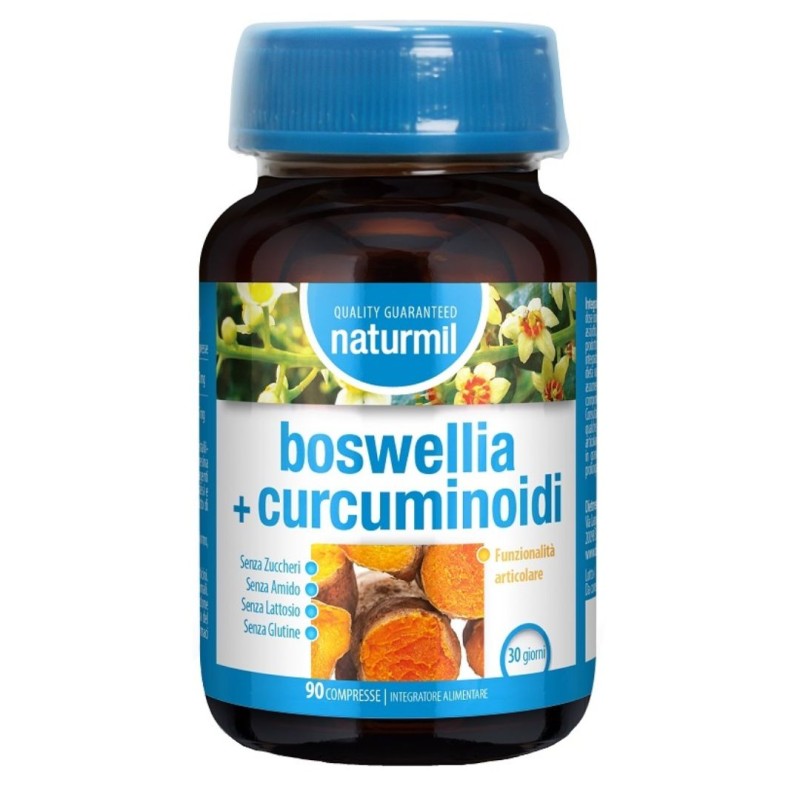 Formato di Naturmil Boswelia + Curcuminoidi per Articolazioni 90 Compresse Formato di Naturmil Boswelia + Curcuminoidi per Articolazioni 90 Compresse