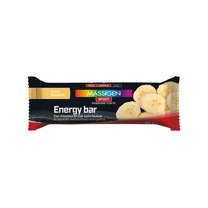Massigen Sport Energy Barretta Banana per Energia e Performance 50 g Massigen Sport Energy Barretta Banana per Energia e Performance 50 g