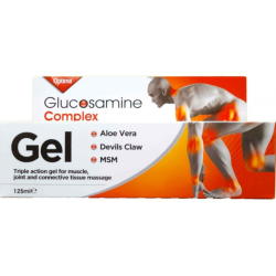 confezione di Dr. Organic Glucosamina Complex Gel Gambe Rapido Assorbimento 125ml