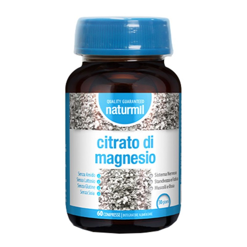 Formato di Naturmil Citrato di Magnesio Integratore per Stanchezza e Fatica 60 Compresse Formato di Naturmil Citrato di Magnesio Integratore per Stanchezza e Fatica 60 Compresse