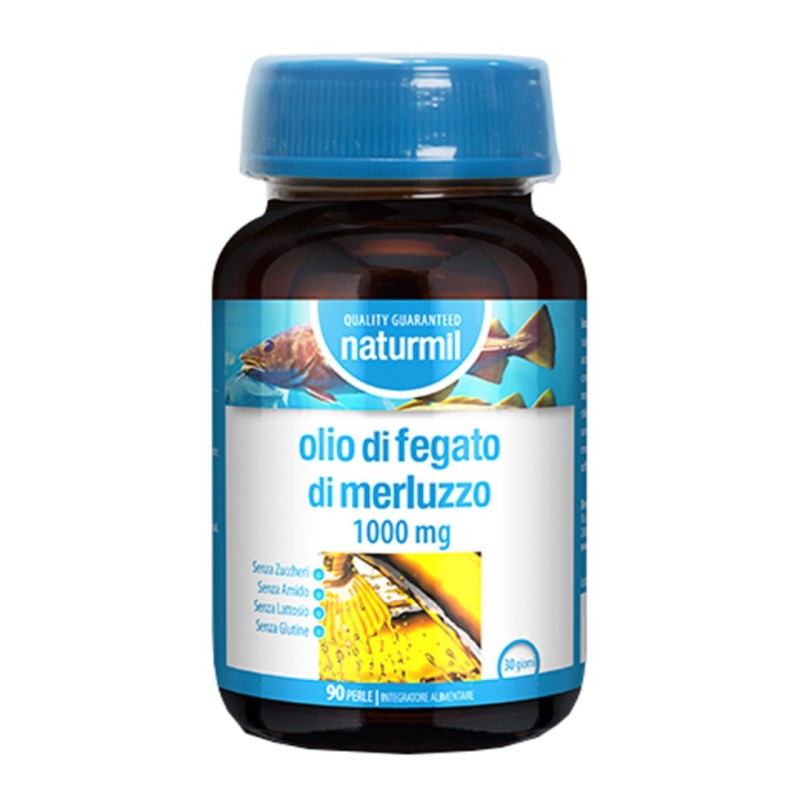 Formato di Naturmil Olio di Fegato di Merluzzo 1000 Mg Integratore Alimentare 90 Perle