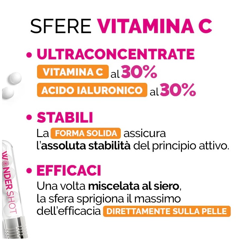 Effetto di Veralab Kit Wonder Shot Siero Viso Acido Ialuronico 15ml+ 7 Sfere Vitamina C