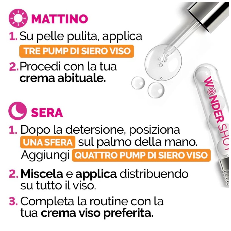 Quando utilizzare Veralab Kit Wonder Shot Siero Viso Acido Ialuronico 15ml+ 7 Sfere Vitamina C