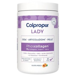 barattolo di Colpropur Lady Integratore con Collagene Gusto Pesca 340gr barattolo di Colpropur Lady Integratore con Collagene Gusto Pesca 340gr